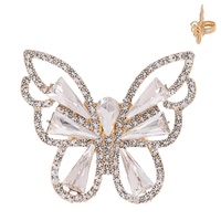 BUTTERFLY CRYSTAL GEMSTONE STRETCH RING